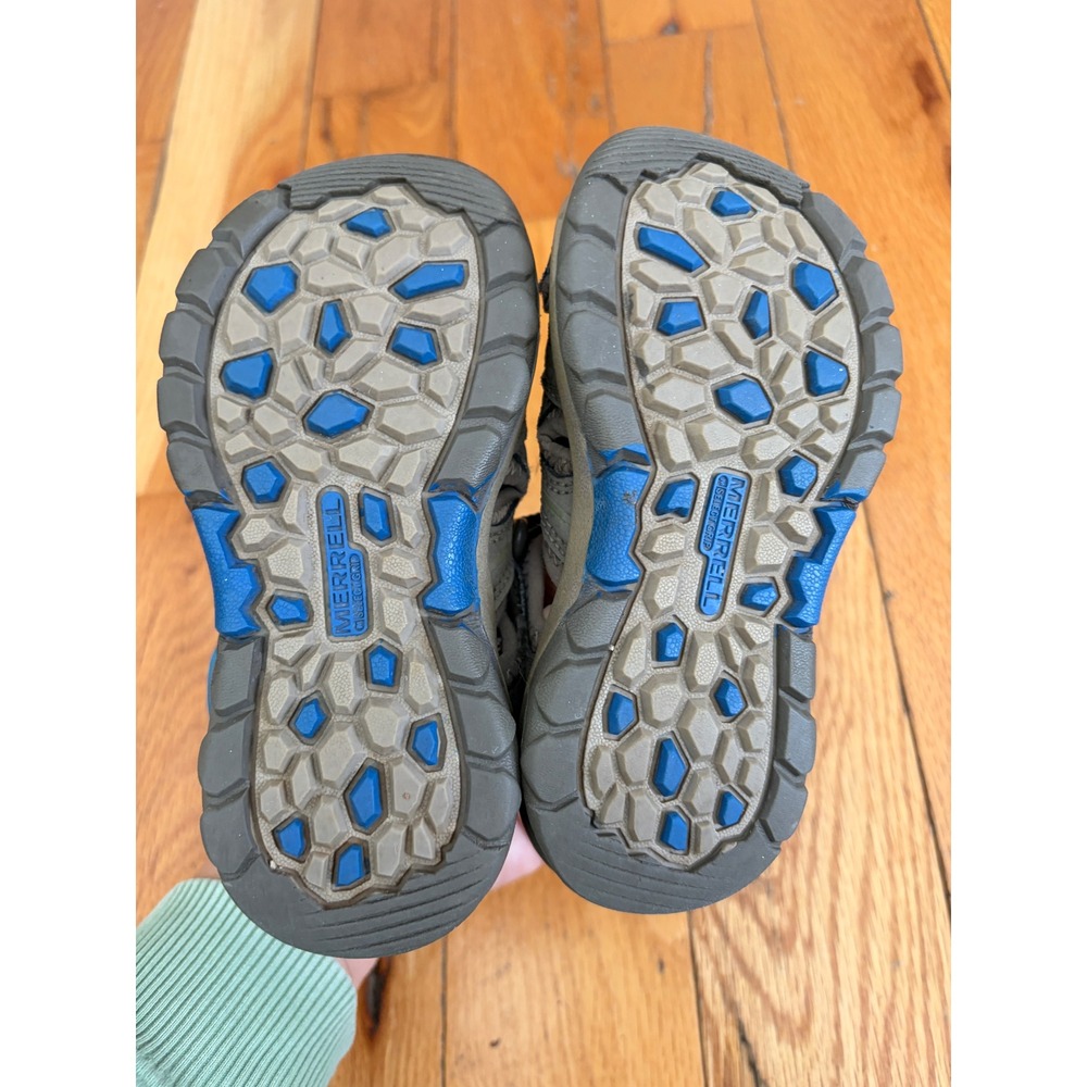 MERRELL Sandals Kids Hydro Hiker Tan Blue Water Hiking Shoes Size 9 - Picture 5 of 5